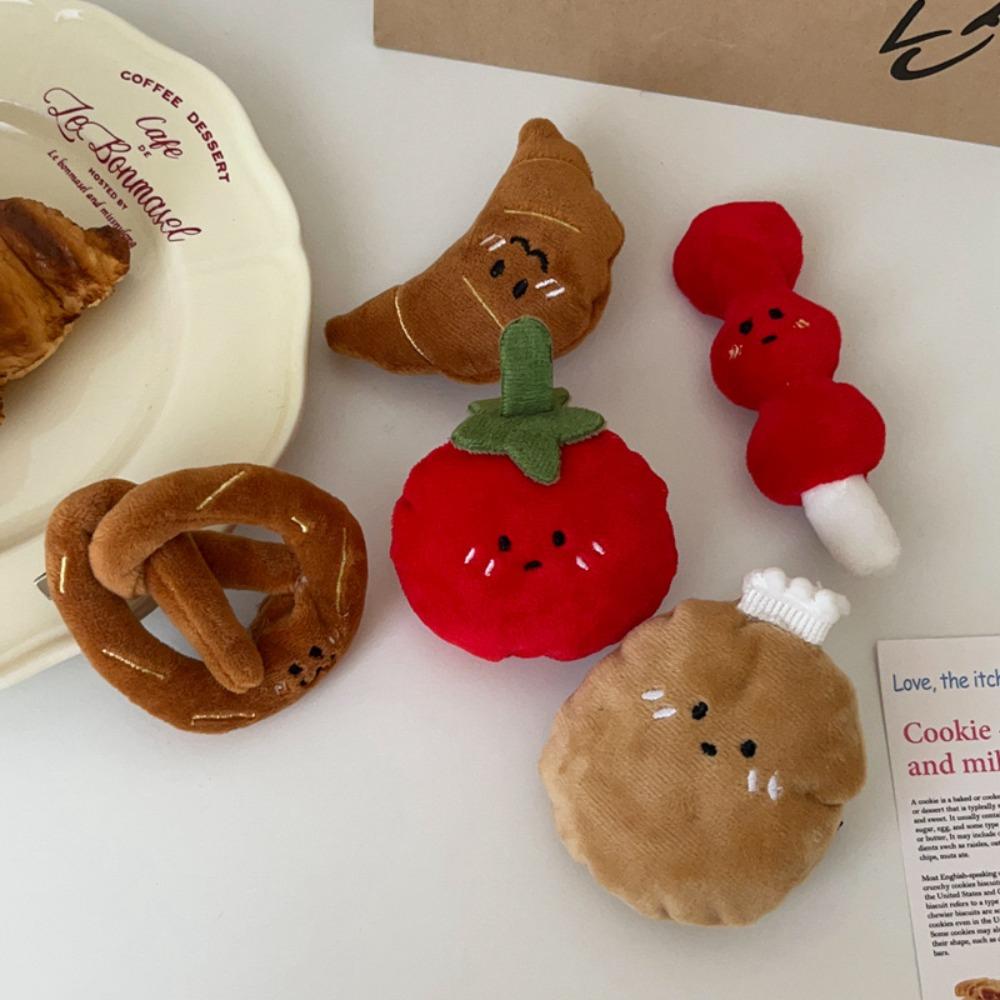 Simulation Food Funny Tomato Duckbill Clip Pretzel Cartoon Side Clip Interesting Back Clip Daily
