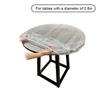 10Pcs Fitted Round Tablecloth Transparent Waterproof Oil-Proof Table Cover Protector Cloth Dinning Table Table Covers Home