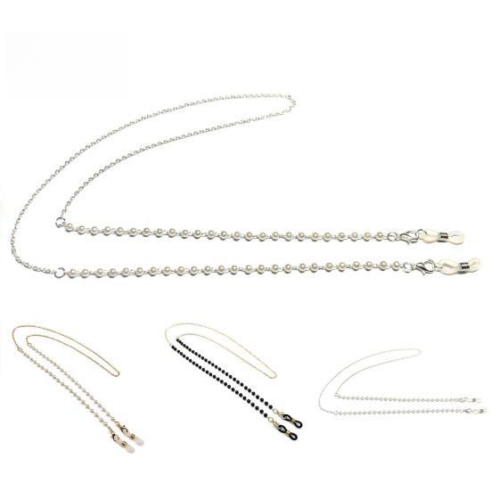 Цепочка для очков из искусственного жемчуга, износостойкая, из сплава, против потери, легкая, цепочка для солнцезащитных очков, аксессуары для очков EMA