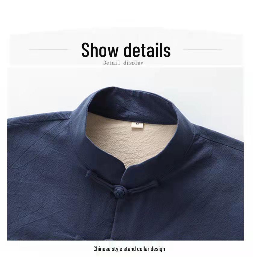 Мужской костюм тан: Ретро куртка Чжуншань, ханьфу в китайском стиле для людей среднего и пожилого возраста, для ношения весной/осенью.