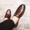 Fashion Fashion Black/brown Carved Leather Shoes Men's Leather Loafers Round Toe Shoes Comfort Breathable Men Low-heel Designer Shoes