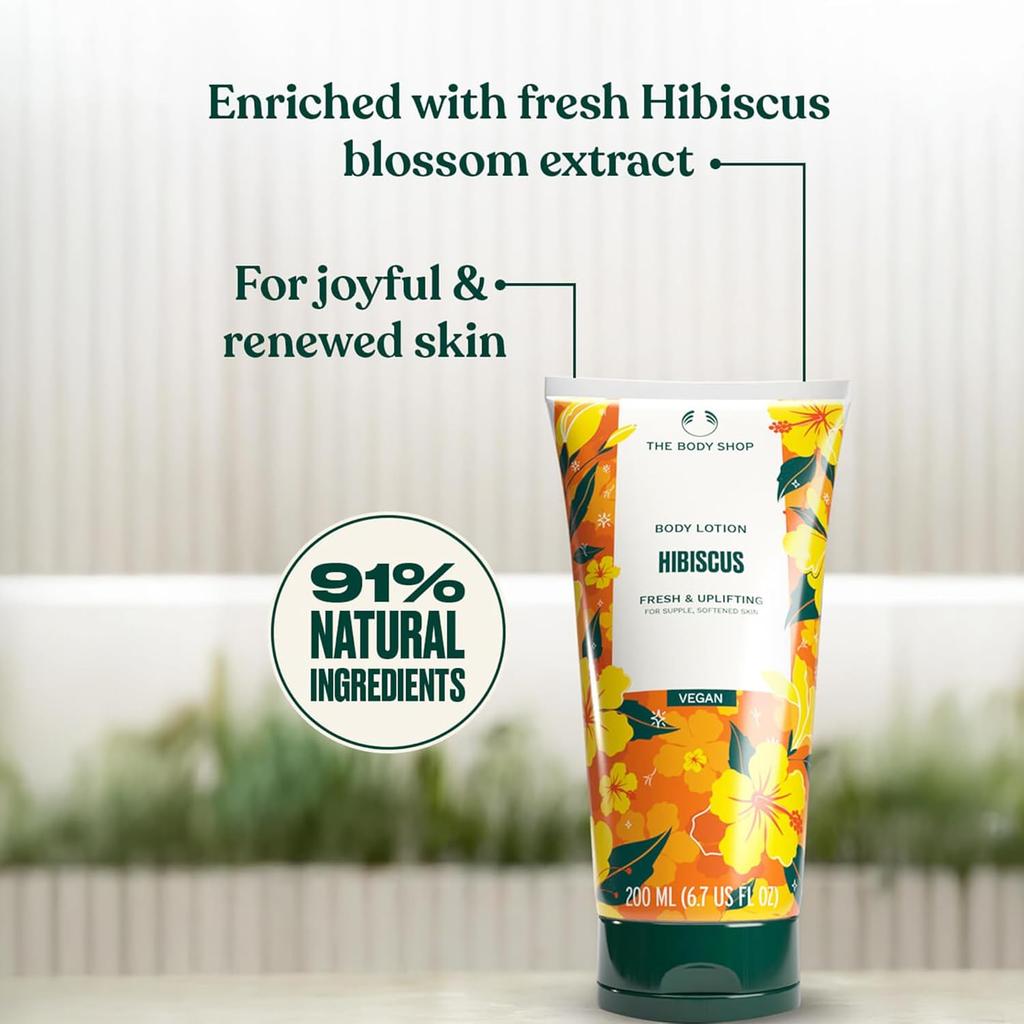 The Body Shop Hibiscus Body Lotion 200ml Pack Of 1 Deeply Hydrating Moisturizer For Soft Smooth Skin