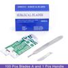 100PCS/BOX Surgical Scalpel Sterilized Blades Carbon Steel Material Size 10#/11#/15# Optional