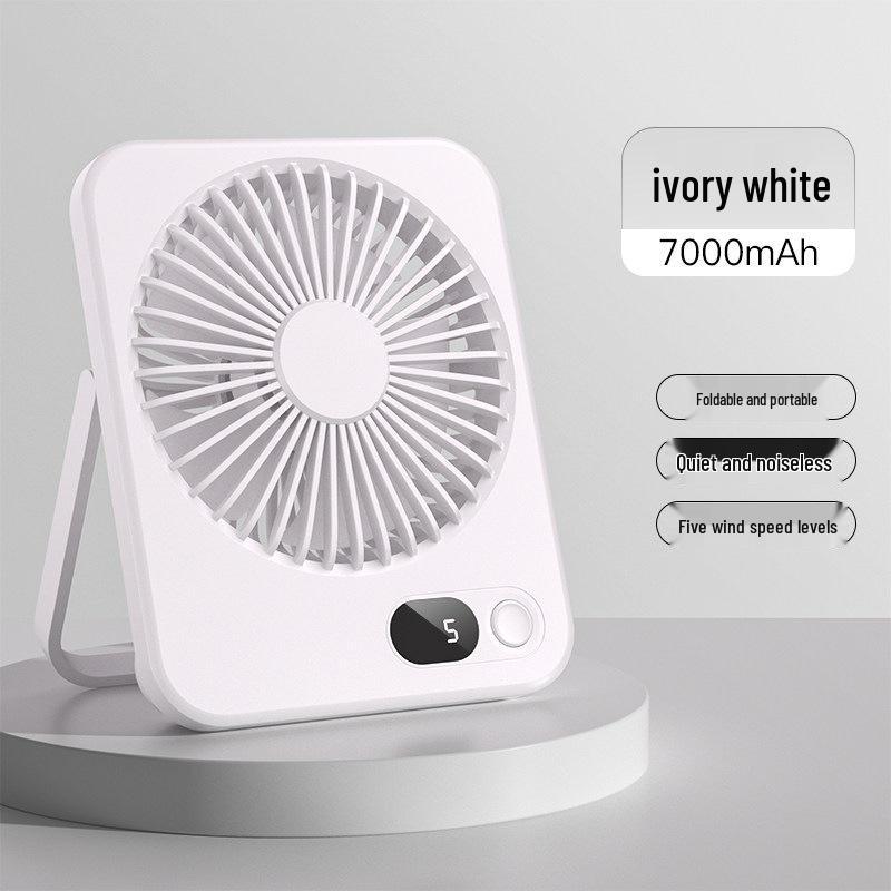 Ultra Quiet USB Rechargeable Mini Desk Fan for Office, Dorm, or Bedroom