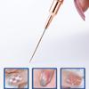 Лайнер для ногтей Diy Drawing Painting Flower Line Stripes Pen 4Mm-25Mm Metal Handle Nail Art Brush With Cover Nail Brushs