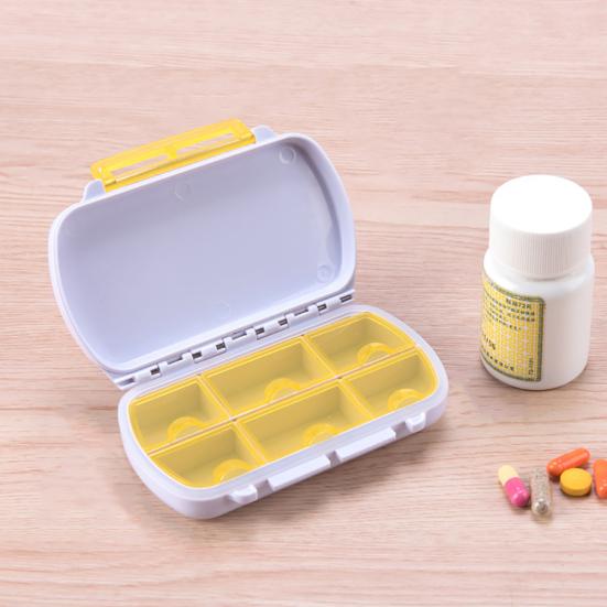 Портативный 6-слотовый водонепроницаемый контейнер для хранения таблеток, лекарственный футляр для путешествий
