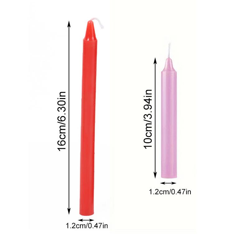 12 шт./кор. 12 цветных мини-свечей, заклинаний, восковых игр, рождественских декоративных цветных свечей на длинном стержне для ритуалов аварийного освещения 10/16 см