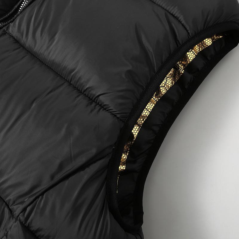 Зимняя мужская куртка без рукавов с капюшоном, парка, повседневный толстый теплый черный жилет для мужчин, верхняя одежда