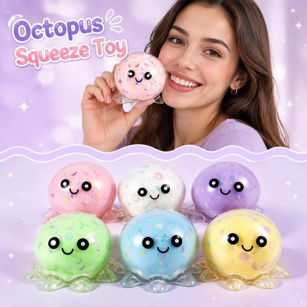 Slow Rebound Octopus Fidget Toy Vibrant Colors Octopus Squishy Toy Gift For Adults