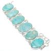 Браслет из амазонита, серебро 925 пробы, 7-8 дюймов