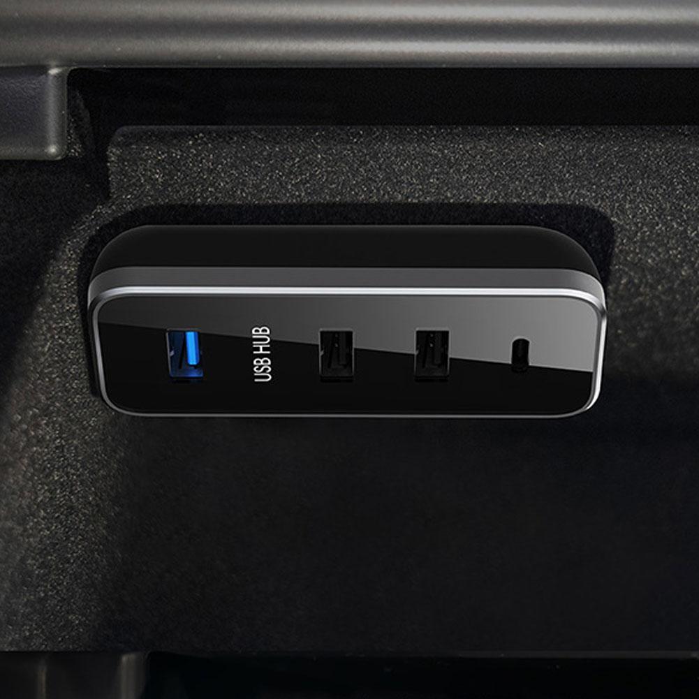 for Tesla Model3/ModelY 2021 2022 Glove Box HUB Docking Ports Charger Station Fast Accessories K9E7