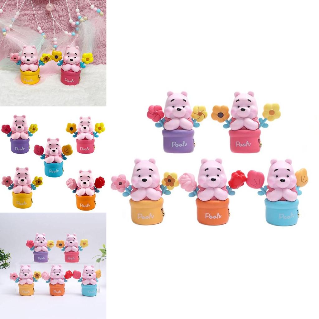 Очаровательный Винни Пух Медведь Креативный Цветочный Горшок Фигурка Декоративная Игрушка Модель