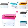Mini Desk Manual Shredder Small Hand Crank A4 Paper Cutter Lightweight Design