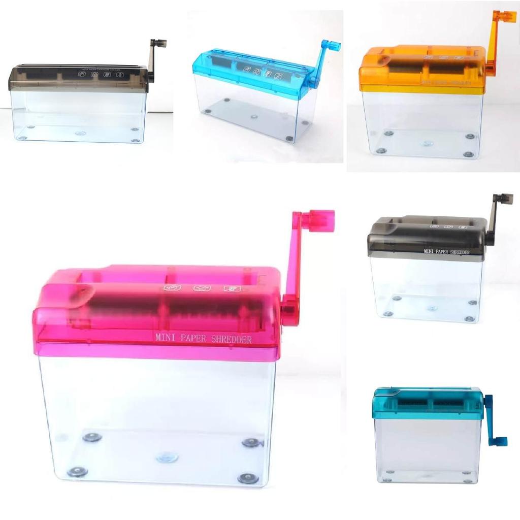 Mini Desk Manual Shredder Small Hand Crank A4 Paper Cutter Lightweight Design