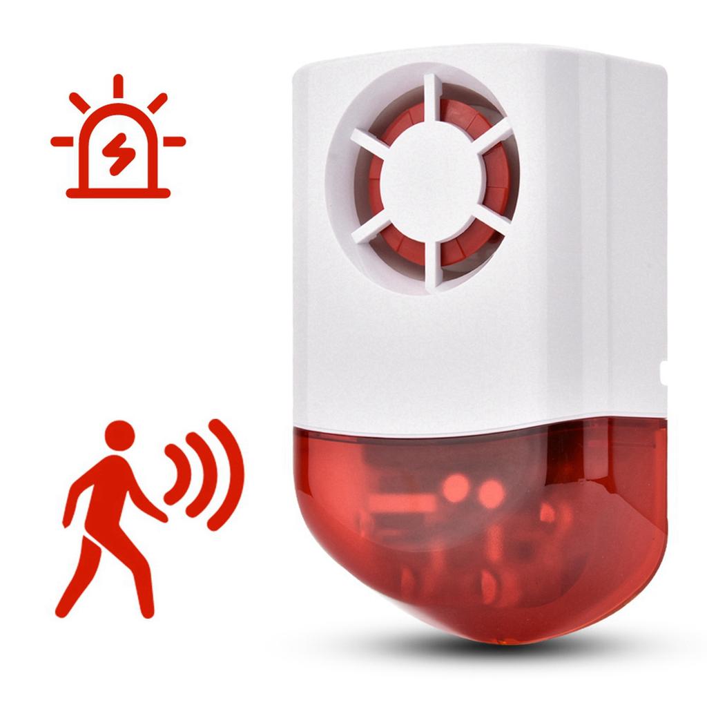 Интеллектуальная беспроводная акустическая оптическая сирена охранной сигнализации 433 МГц