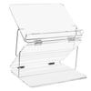 Custom Acrylic Bookshelf Adjustable Reading Book Holder Pen Slot Desktop Riser Laptop Clear Design Page Clips