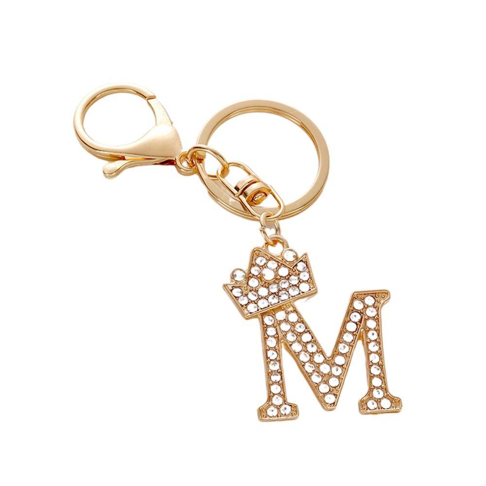 Автомобильный брелок с английским алфавитом, брелок для ключей с 26 буквами, брелок с 26 буквами, брелок с буквой Корона