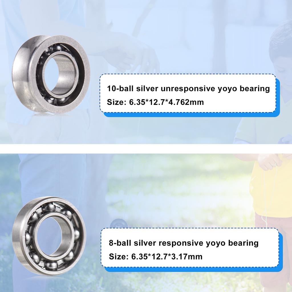 Yoyo Replacement 2pcs 8 Ball Responsive Yoyo Bearings with Short Axles and Bearing Remover Tool
