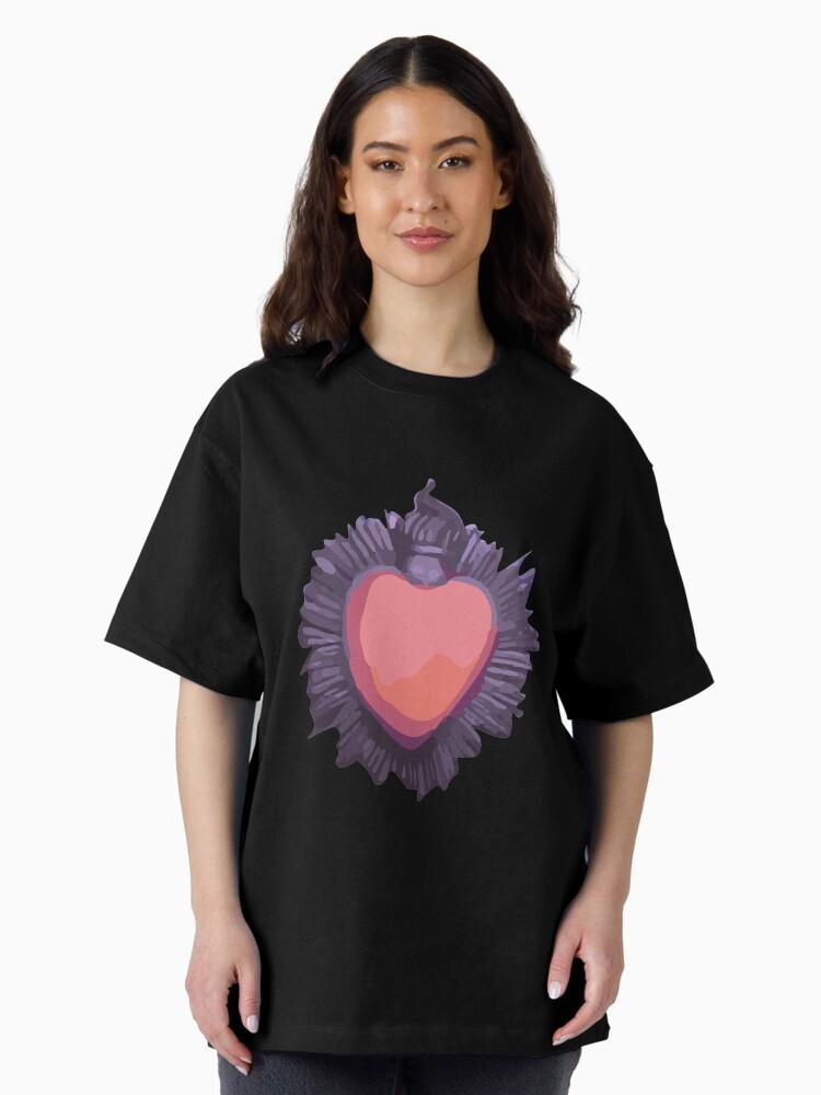 Glowing Heart Oversized T-Shirt