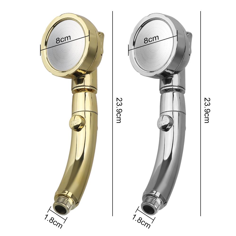 Вращающаяся на 360 градусов ручная душевая лейка, регулируемая водосберегающая душевая лейка, 3 режима струи с переключателем ВКЛ/ВЫКЛ и паузой