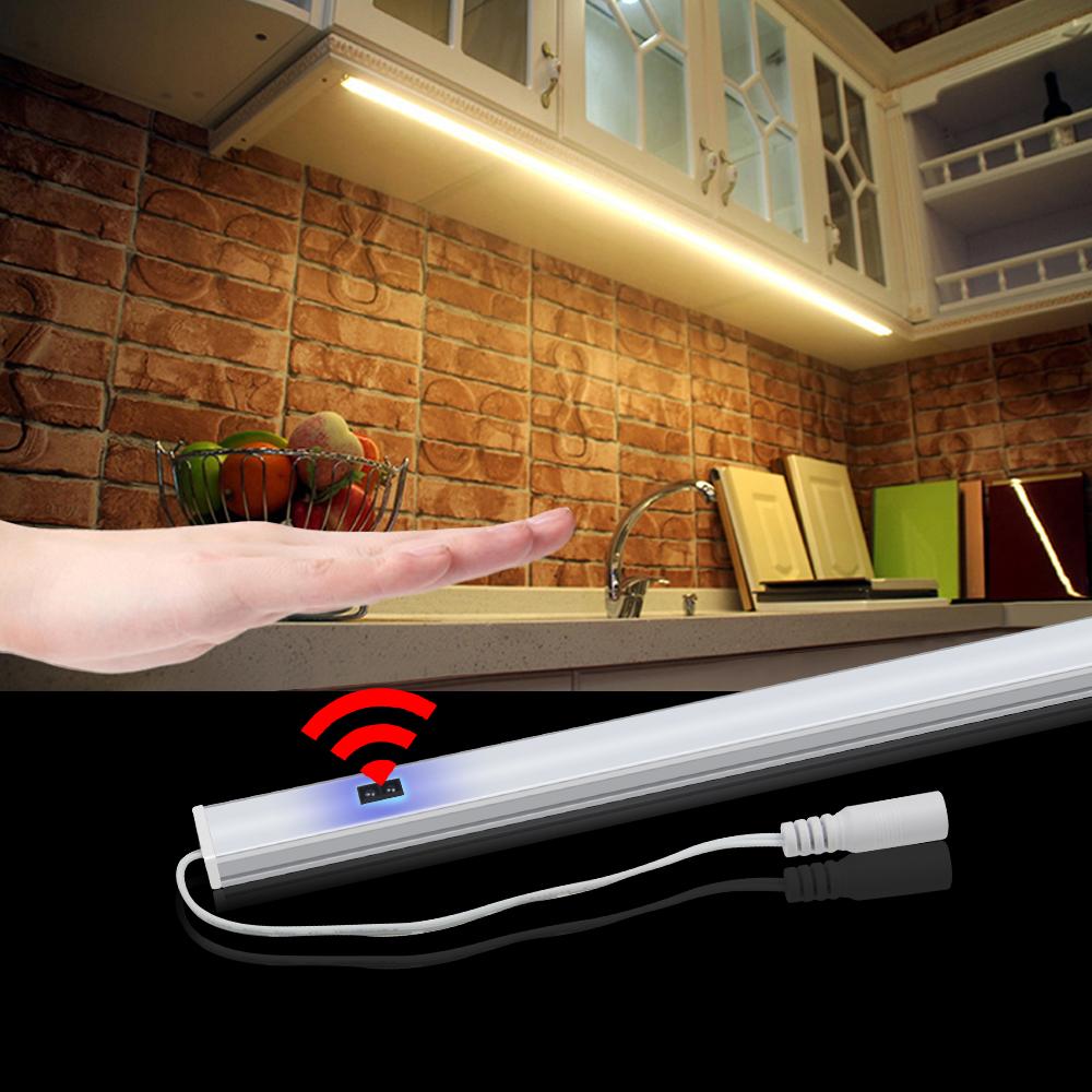Sensor Scan Sweep Hand Led Cabinet Light 12v Kitchen Bar Lights 30cm40cm50cm Indoor Wall Bedroom Lamp 5w 6w 7w Led Tube Bulb Eu Or Dc Plug