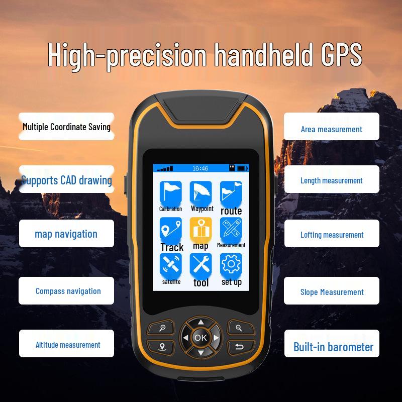 Высокоточный ручной GPS BeiDou геодезический прибор Zhuolin A8 с отслеживанием широты, долготы и высоты