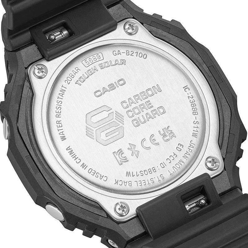 Casio Часы из Коллекции Custom с Кварцевым Механизмом Унисекс Черный Циферблат GA-B2100-1A(Команда788--)