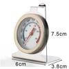 Stainless Steel Stand Oven Thermometer Food Up Dial Meats Temperature Gauge