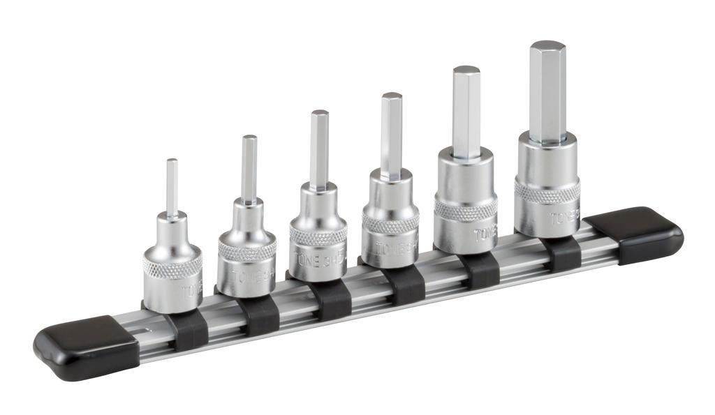 TONE Hexagon Socket Set HH306 Drive Angle Contents 6 Items (with Holder) 9.5mm (3/8")