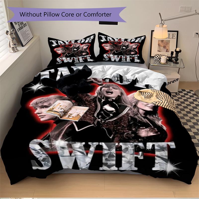 3pcs Taylor Swift Duvet Cover Set, Includes 1 Duvet Cover and 1/2 Pillowcases (No Insert) yy251104230