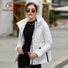 2022 Spring New Women Jacket Fashion Side Zipper Special Design Coat Classic Quality Filler Women's Hood Parka 7089