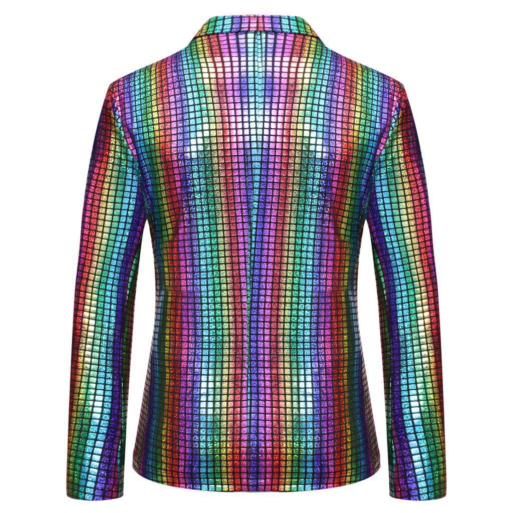 Men's European Plaid Gold-Stamped Party Suit ZT-X48