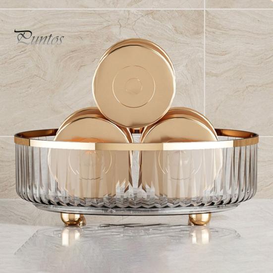 360-Degree Rotating Spice Rack Storage Tray Large Capacity Strong Load-bearing Seasoning Cosmetic Storage Bin Kitchen Organizer