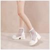 Fashion 2024 Fashion Women's Shoes Zipper Women's Boots Summer Round Toe Solid Net Cloth Breathable Platform Water Proof Naked Boots
