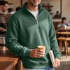 Men's Casual Half Zip Stand Collar Pullover Sweatshirt