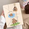 Милый Держатель-Чехол Капибара Чехол для Планшета Для iPad Air 4 5 M3 M2 1 2 M4 11 дюймов Mini 6 7 Pro 2025 Pro 11-е 10-е 9-е 8-е 7-е 12.9 дюймов