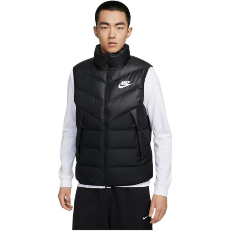 Nike Windproof Warm Stand Collar Down Vest 'Black' Men's DV0757-010