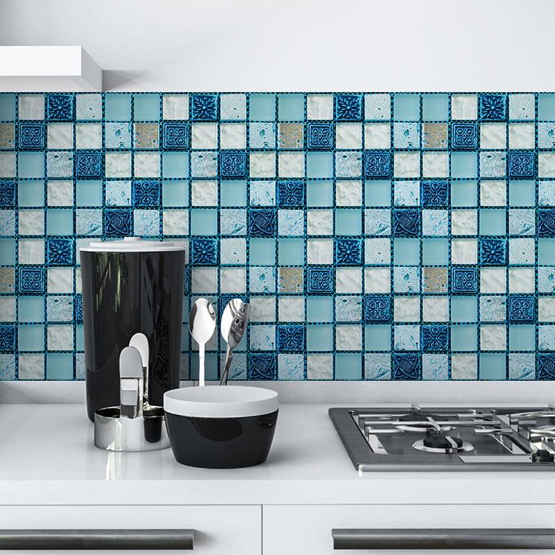 10/20 шт./набор DIY наклейки для кухни и ванной комнаты водонепроницаемые самоклеящиеся 3D-плитки клейкие подушечки настенные наклейки мозаичная плитка деколь декор