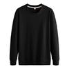 Round Neck Solid Color Sweater Men's Sports Jacket Long-sleeved T-shirt