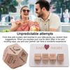 1/4Pcs Date Night Dice Couple Food Decision Wooden Dice Games with 12 Food Options Pizza Burger Chinese