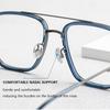 2024 Очки большого размера из титана в оправе для мужчин, роскошные квадратные очки для коррекции близорукости TR90, женские и мужские сверхлегкие очки