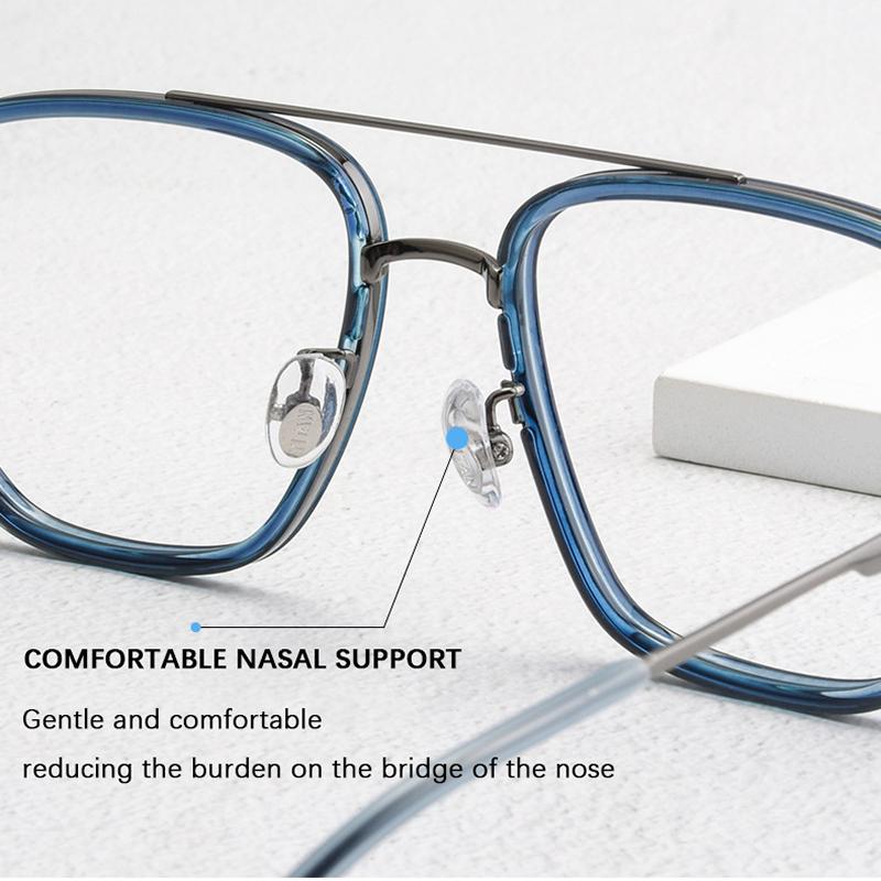 2024 Очки большого размера из титана в оправе для мужчин, роскошные квадратные очки для коррекции близорукости TR90, женские и мужские сверхлегкие очки