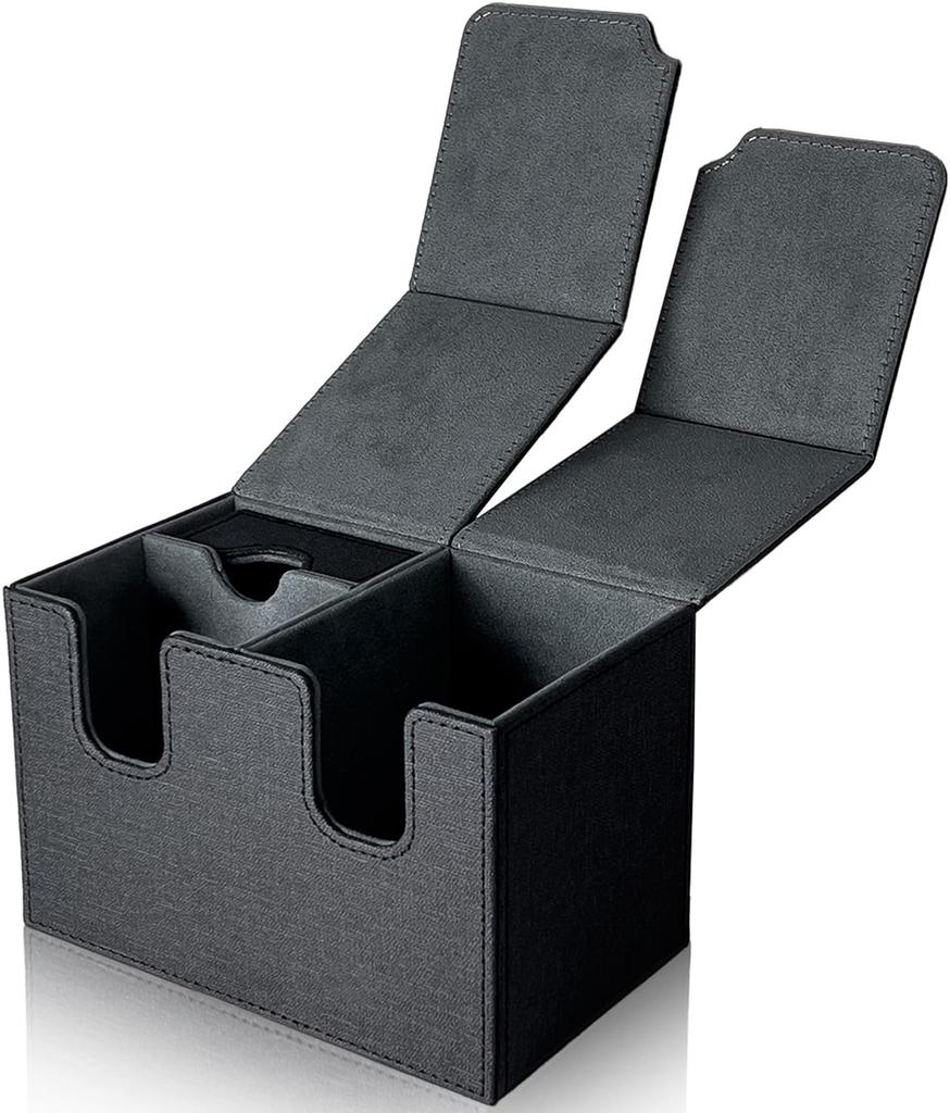 Treasure ONE Calm Design One Piece Deck Case Чехол для коллекционных карточек Разделитель для коллекционных карточек Держатель для игральных костей Большая емкость Серый Черный