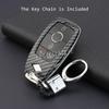 Carbon Fiber Car Key Case Cover Chain for Mercedes-Benz A B C E S G CLS GLB GLC GLE CLA W177 W247 W213 W205 W222 X253 X247 V167