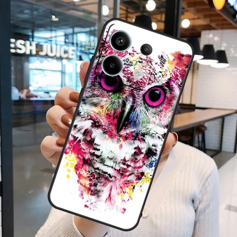 Акварельная сова Животное Чехол Для Xiaomi Redmi Note 13 Pro 12 11 9 10 Pro 9S 10S 11S 12S Redmi 12 10C 12C 13C Чехол
