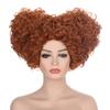 Professional  Alice Wonderland Red Queen Cosplay Wig Red Orange Styled Curly Hair Wig Halloween Party Role Play Wigs + Wig Cap