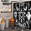 Хэллоуинский узор с черепами Занавеска для душа для ванной с 12 крючками Домашний декор и аксессуары для ванной