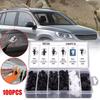100pcs Auto Fastener Clip Car Fender Push Retainer Pin Rivet Bumper for Door Trim Panel Retainer Black White for All Car