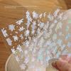 Snow Mowed Hand-painted White Flower Manicure Sticker Super Fairy White Magnolia Thin Tough Back Glue Petal Nail Sticker
