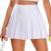 Юбка для тенниса с высокой талией и карманами — быстросохнущая, защищающая от воздействия солнечных лучей, приподнимающая бедра, эластичная плиссированная конструкция